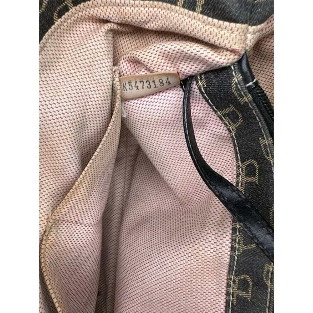 Dooney & Bourke Vintage Monogram Shoulder Bag Black & Gray - Picture 9 of 12